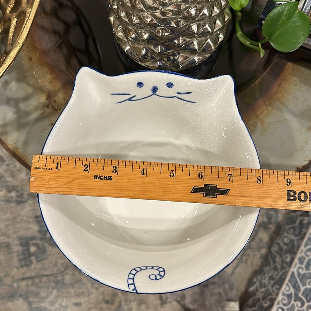 Large Fun cartoon kitty cat noodle fruit bowl ceramic - Picture 12 of 13